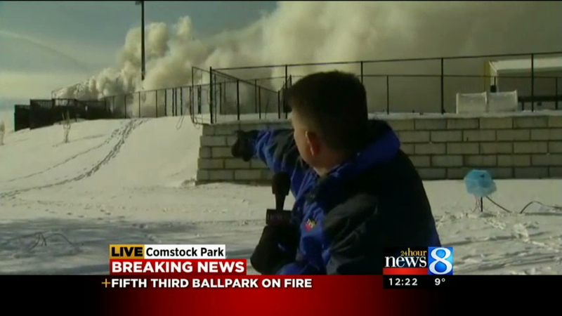Illustration for article titled Fifth Third Ballpark Is On Fire